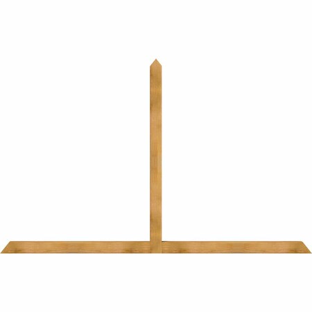 Ekena Millwork Portland Rough Sawn Timber Gable Bracket, Western Red Cedar, 108"W x 68"H x 4"D x 4"F, 15/12 Pitch GBW108X68X0404POR00RWR